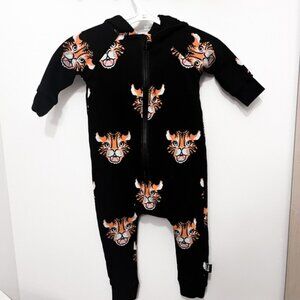 NWOT washed Black tiger jumpsuit